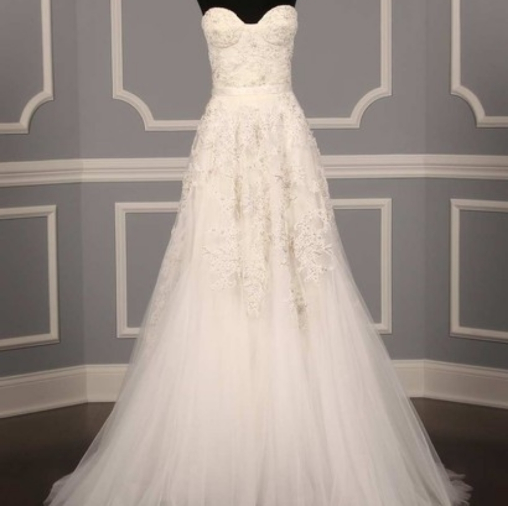 NWT Reem Acra Heavenly Lace Wedding Gown